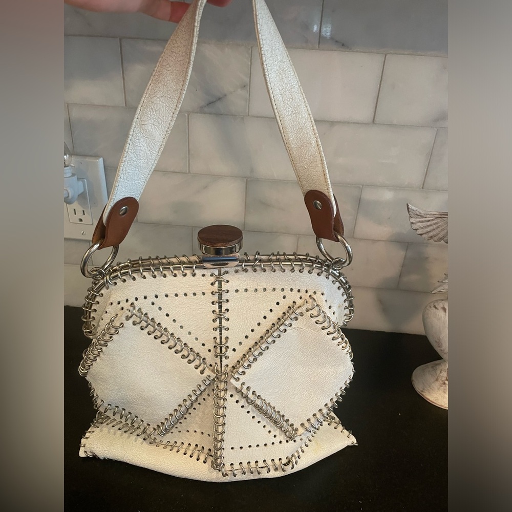 Jamin Puech White Leather Purse Bag Rare